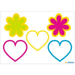 Adesivo riflettore Herma cuori + fiori
