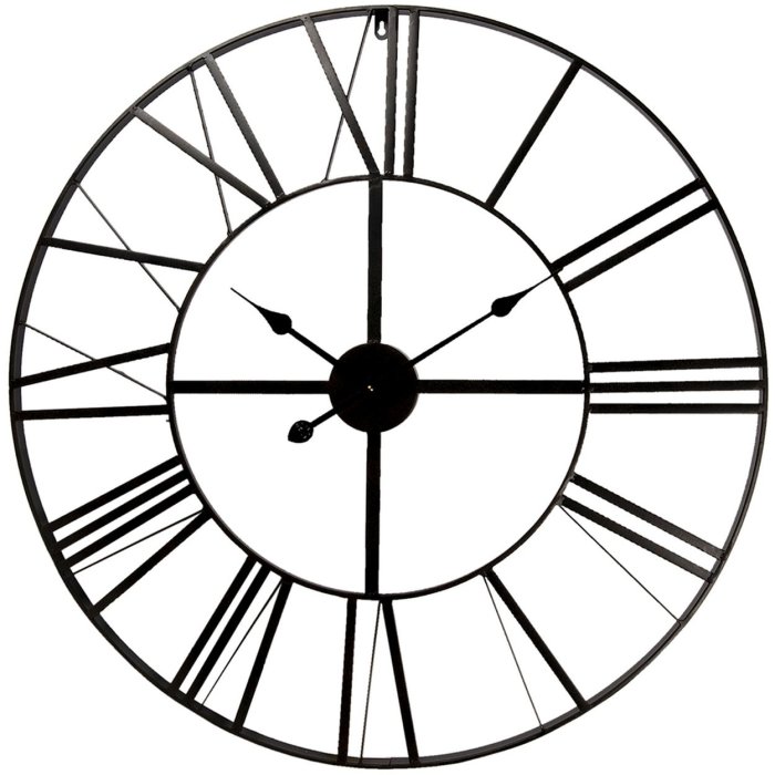 Orologio Ø 80x4 cm - 1xAA Bianco - Nero - 5KL0140M