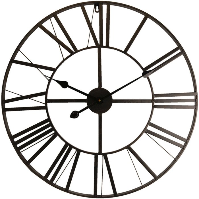 Orologio Ø 60x4 cm - 1xAA Bianco - Nero - 5KL0140S