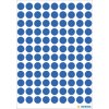 Etichette multiuso blu ø 8 mm carta rotonda opaca 540 pz.