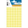 Etichette multiuso gialle Ø 8 mm carta rotonda opaca 540 pz.