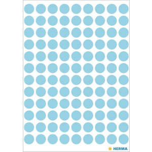 Etichette multiuso blu Ø 8 mm carta rotonda opaca...