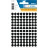 Etichette multiuso nere Ø 8 mm carta rotonda opaca 540 pz.