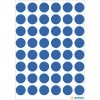 Etichette multiuso blu Ø 12 mm carta rotonda opaca 240 pz.