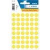 Etichette multiuso gialle Ø 12 mm carta rotonda opaca 240 pz.