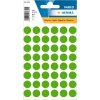 Etichette multiuso verdi Ø 12 mm carta rotonda opaca 240 pz.