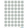 Etichette multiuso grigie Ø 12 mm carta rotonda opaca 240 pz.