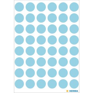 Etichette multiuso blu Ø 12 mm carta rotonda opaca...