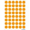 Etichette multiuso arancione Ø 12 mm carta rotonda opaca 240 pz.