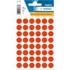 Etichette multiuso rosse ø 12 mm rotonde in carta opaca 240 pz.
