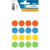 Etichette multiuso colori assortiti Ø 19 mm carta rotonda opaca 100 pz.