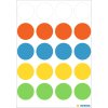 Etichette multiuso colori assortiti Ø 19 mm carta rotonda opaca 100 pz.