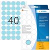 Etichette multiuso blu Ø 19 mm carta rotonda opaca 1280 pz.