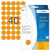 Etichette multiuso arancione brillante Ø 19 mm carta rotonda opaca 960 pz.