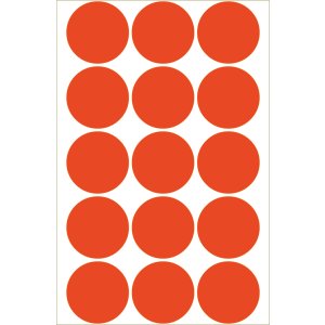 Etichette multiuso rosse Ø 32 mm carta rotonda opaca 480 pz.