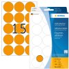 Etichette multiuso arancione brillante Ø 32 mm carta rotonda opaca 360 pz.