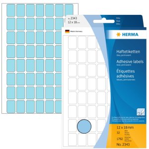 Etichette multiuso blu 12x18 mm carta opaca 1792 pz.