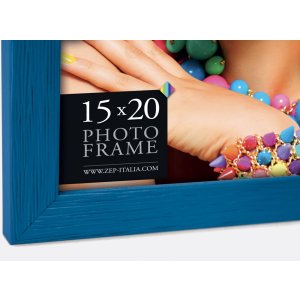 Cornice di legno Messico 10x15 cm blu
