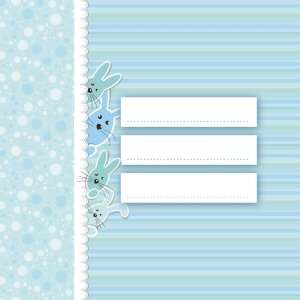 Cinzia Baby Album 24x24 cm blu