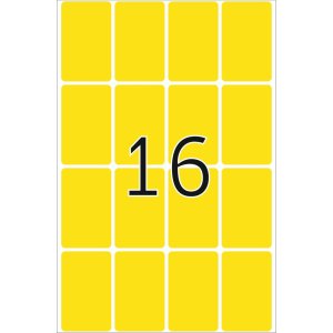Etichette multiuso giallo 25x40 mm carta opaca 512 pz.