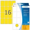 Etichette multiuso giallo 25x40 mm carta opaca 512 pz.