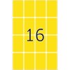 Etichette multiuso giallo 25x40 mm carta opaca 512 pz.