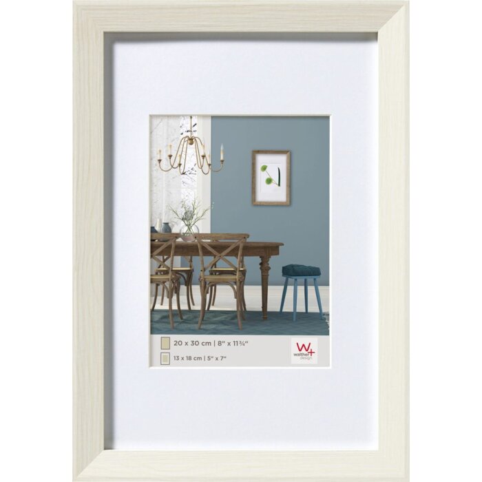 Cornice in legno Fiorito 10x15 cm bianco