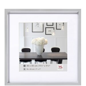 Walther Telaio in plastica stile acciaio 30x30 cm argento