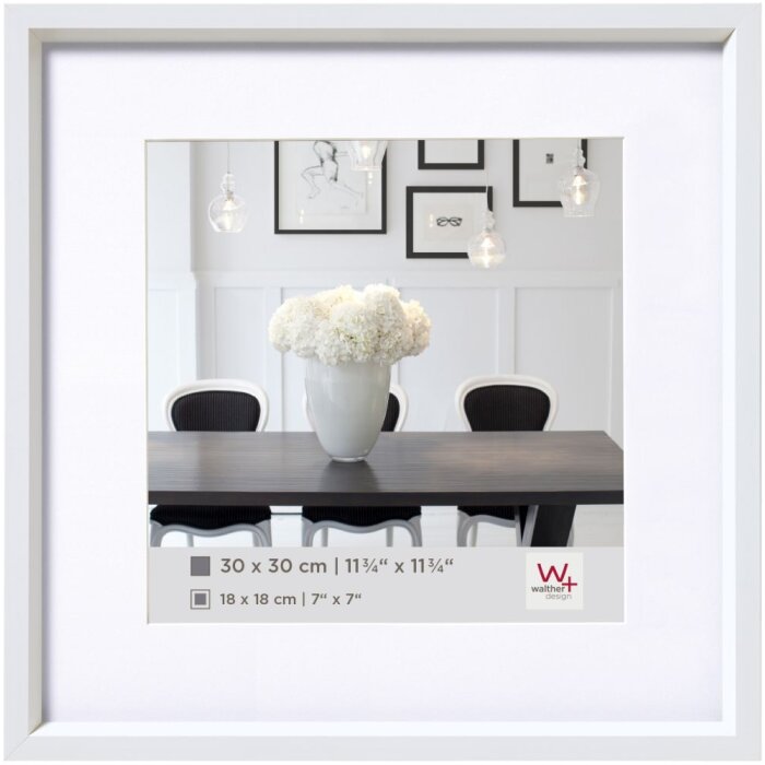 Walther Telaio in plastica stile acciaio 40x40 cm bianco