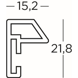 Walther Telaio in plastica stile acciaio 40x40 cm bianco