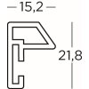 Walther Telaio in plastica stile acciaio 40x40 cm bianco