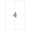 Etichette multiuso bianche 52x82 mm carta opaca 128 pz.