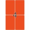 Etichette multiuso rosse 52x82 mm carta opaca 128 pz.