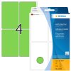 Etichette multiuso verdi 52x82 mm carta opaca 128 pz.