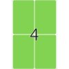 Etichette multiuso verdi 52x82 mm carta opaca 128 pz.