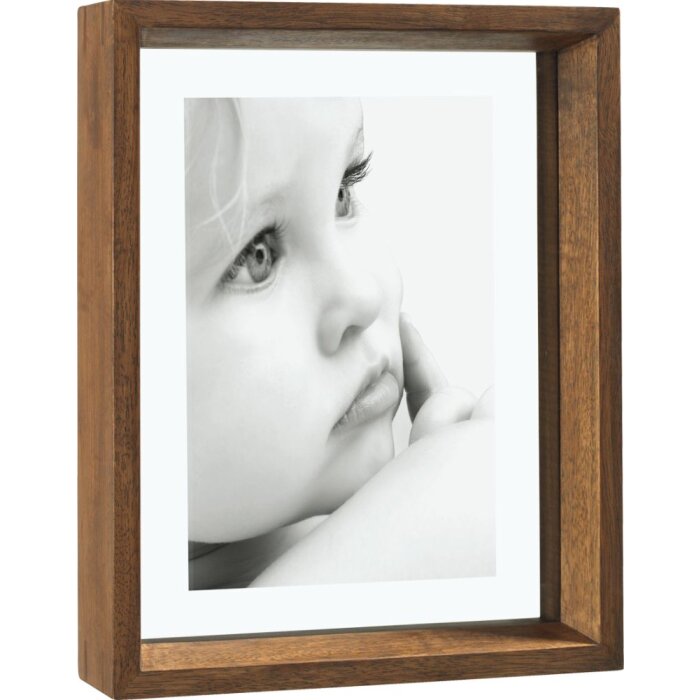A756 Mascagni Cornice in legno massiccio 10x15 cm marrone Doppio vetro