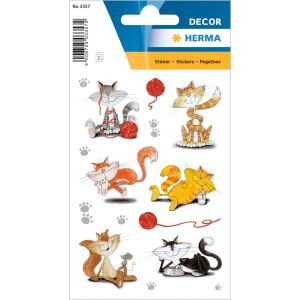 Adesivo Herma DECOR Divertente Gatti scintillanti