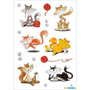 Adesivo Herma DECOR Divertente Gatti scintillanti