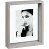 A756 Mascagni Cornice in legno massiccio 13x18 cm grigio Doppio vetro