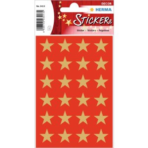 decorazione stelle a 5 punte, oro ø15 mm