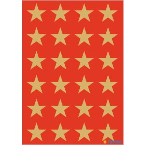 decorazione stelle a 5 punte, oro ø15 mm
