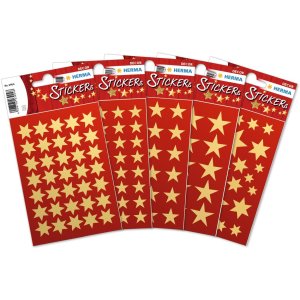 decorazione stelle a 5 punte, oro ø15 mm