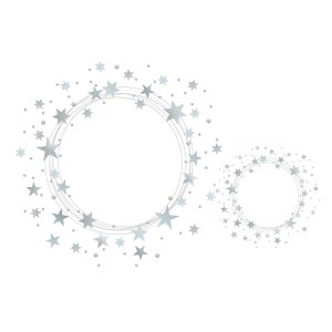 Adesivo HERMA stelle a 5 punte, argento Ø 22 mm