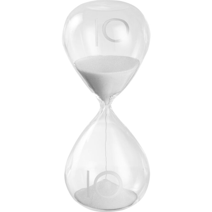 20QTEN Mascagni Clessidra bianca 15 cm circa 10 minuti