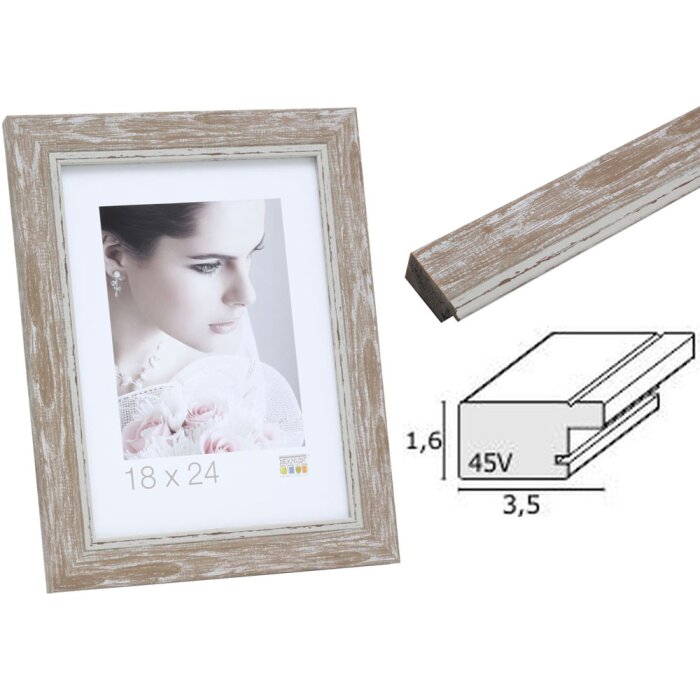 Cornice per foto in plastica beige S45VY3