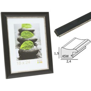 Cornice per foto in plastica nera S45WF2