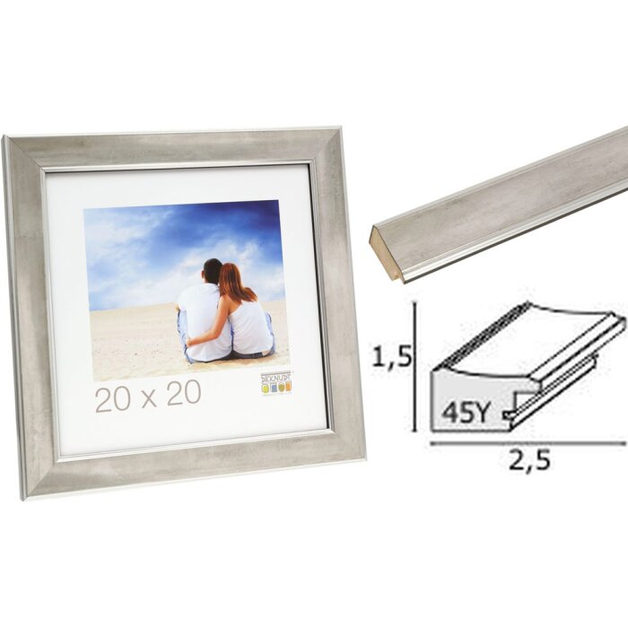 Cornice per quadri in legno argento S45YD1