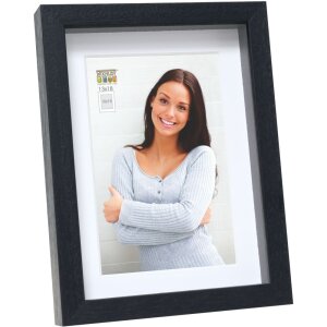 Cornice con passepartout in legno nero S223K2