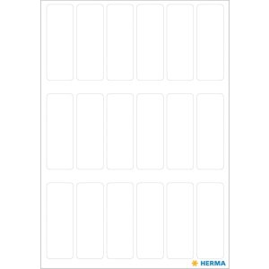 Etichette multiuso bianche 12x34 mm carta opaca 126 pz.