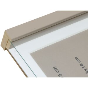Cornice con passepartout in legno tortora S223K7